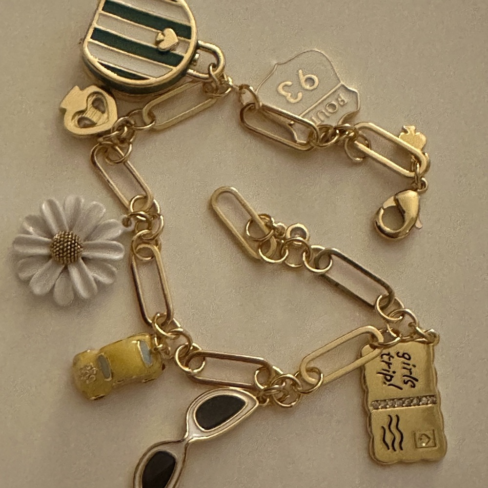 Kate spade ♠️ mix of girls trip charms bracelet - Picture 5 of 11